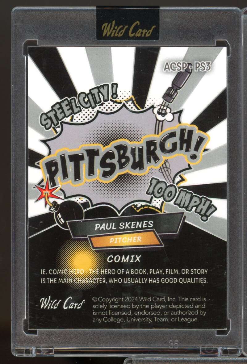 Pittsburgh Pirates ACSP-PS3 2024 Wildcard Alumination Paul Skenes Rookie #1/20  Image 2