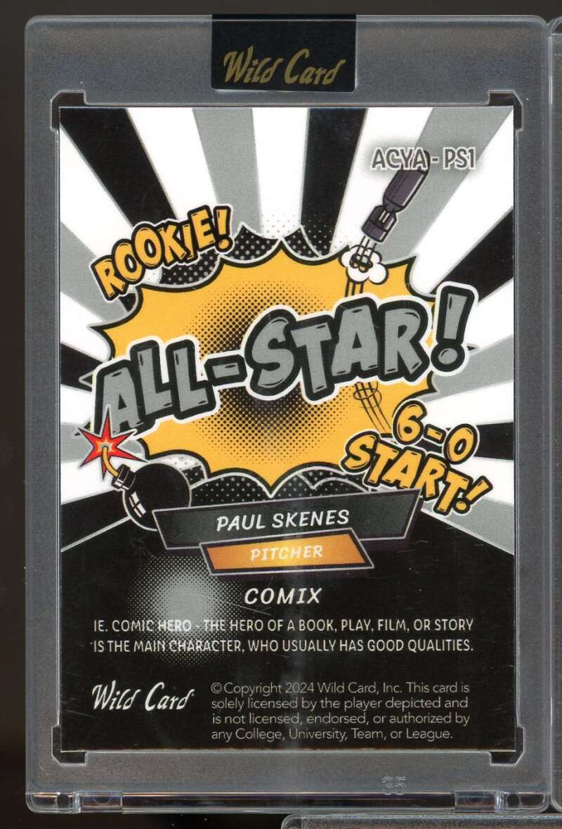 Pittsburgh Pirates ACYA-PS1 2024 Wildcard Alumination Paul Skenes Rookie #13/20  Image 2