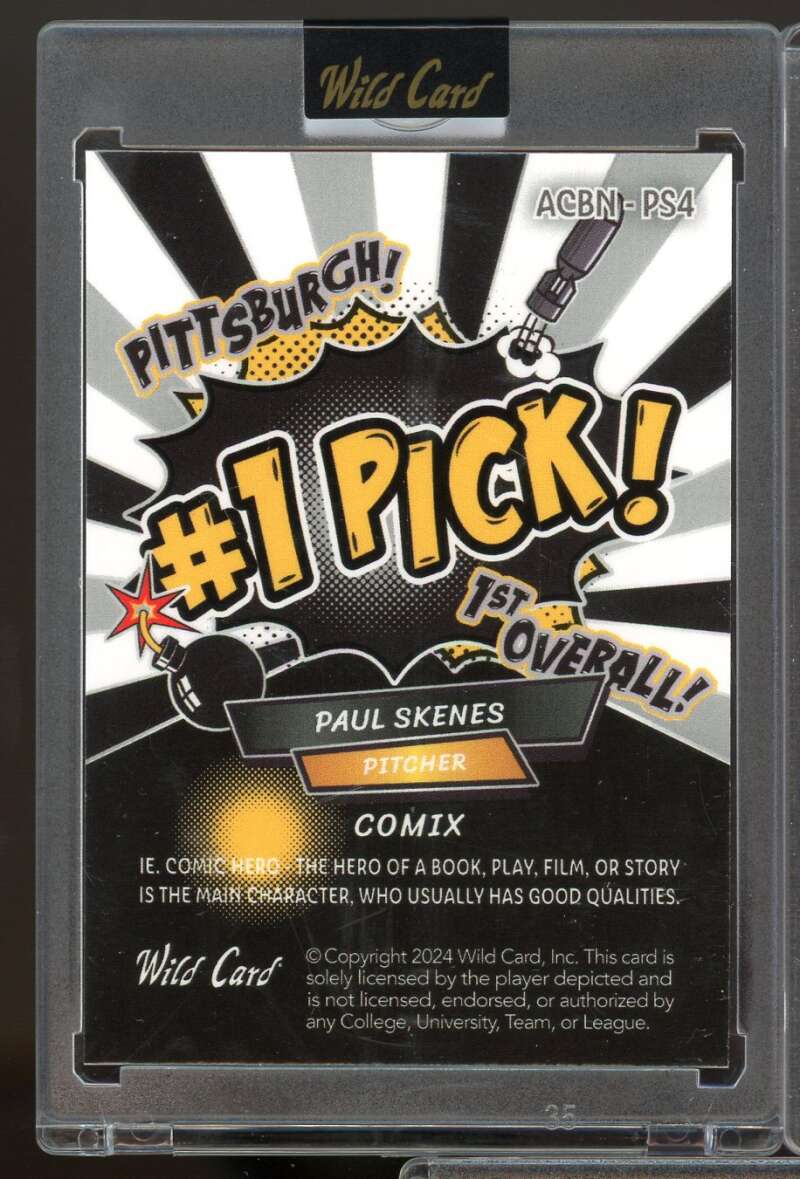 Pittsburgh Pirates ACBN-PS4 2024 Wildcard Alumination Paul Skenes Rookie #15/20  Image 2
