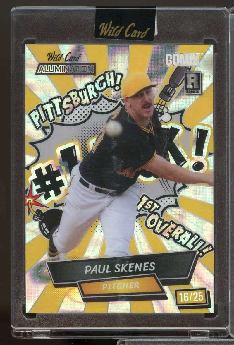 Pittsburgh Pirates ACSN-PS4 2024 Wildcard Alumination Paul Skenes Rookie #16/25  Image 1