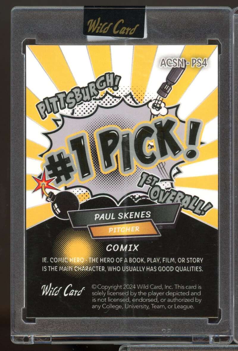 Pittsburgh Pirates ACSN-PS4 2024 Wildcard Alumination Paul Skenes Rookie #16/25  Image 2