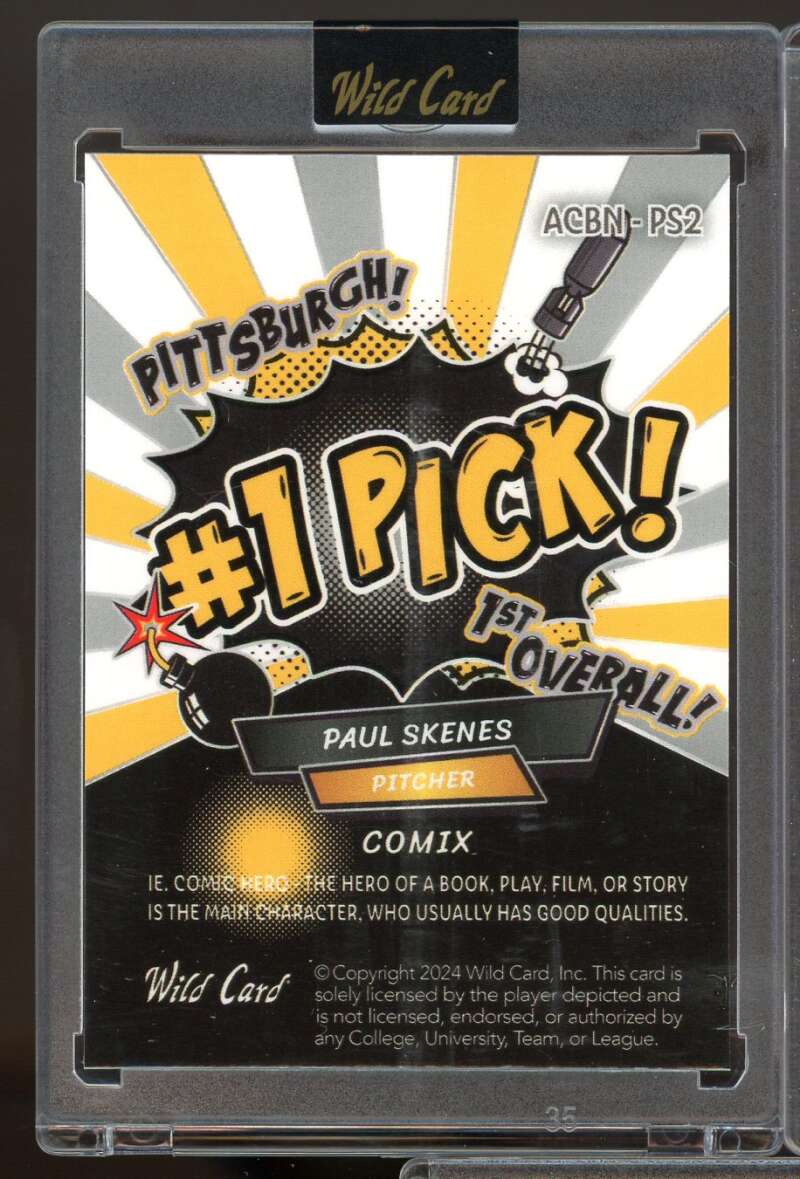 Pittsburgh Pirates ACBN-PS2 2024 Wildcard Alumination Paul Skenes Rookie #26/30  Image 2