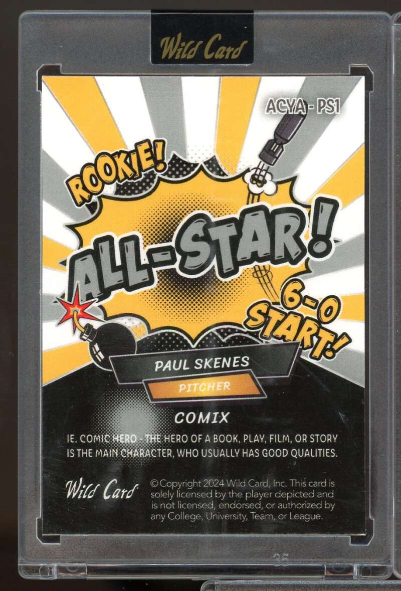 Pittsburgh Pirates ACYA-PS1 2024 Wildcard Alumination Paul Skenes Rookie #27/30  Image 2