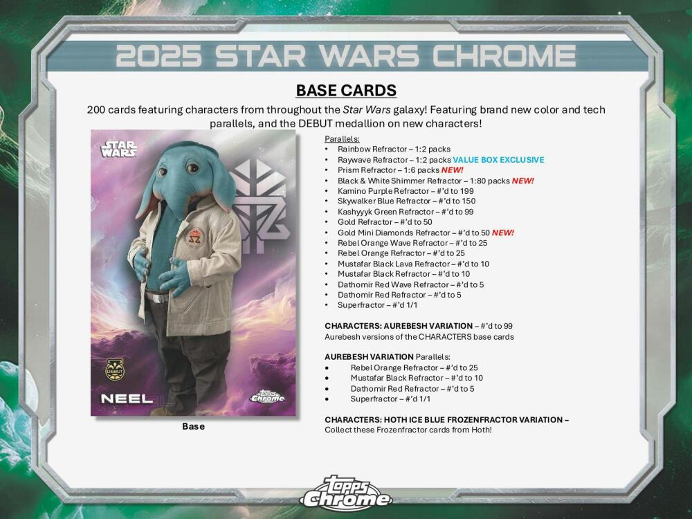 2025 Star Wars Chrome 8-Pack Blaster Box Image 4