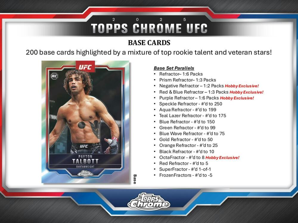 2025 Topps Chrome UFC Hobby Box Image 4