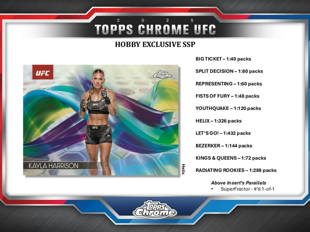 2025 Topps Chrome UFC Hobby Box Image 6