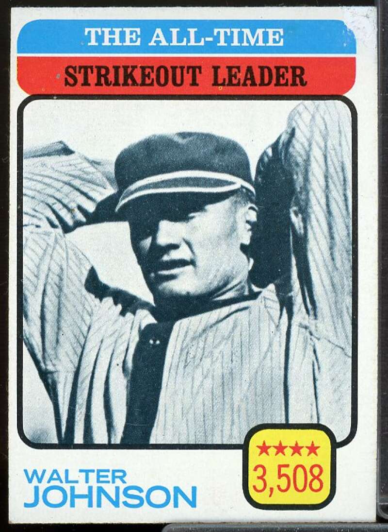 Walter Johnson/All-Time Strikeout Leader Card 1973 Topps #478  Image 1