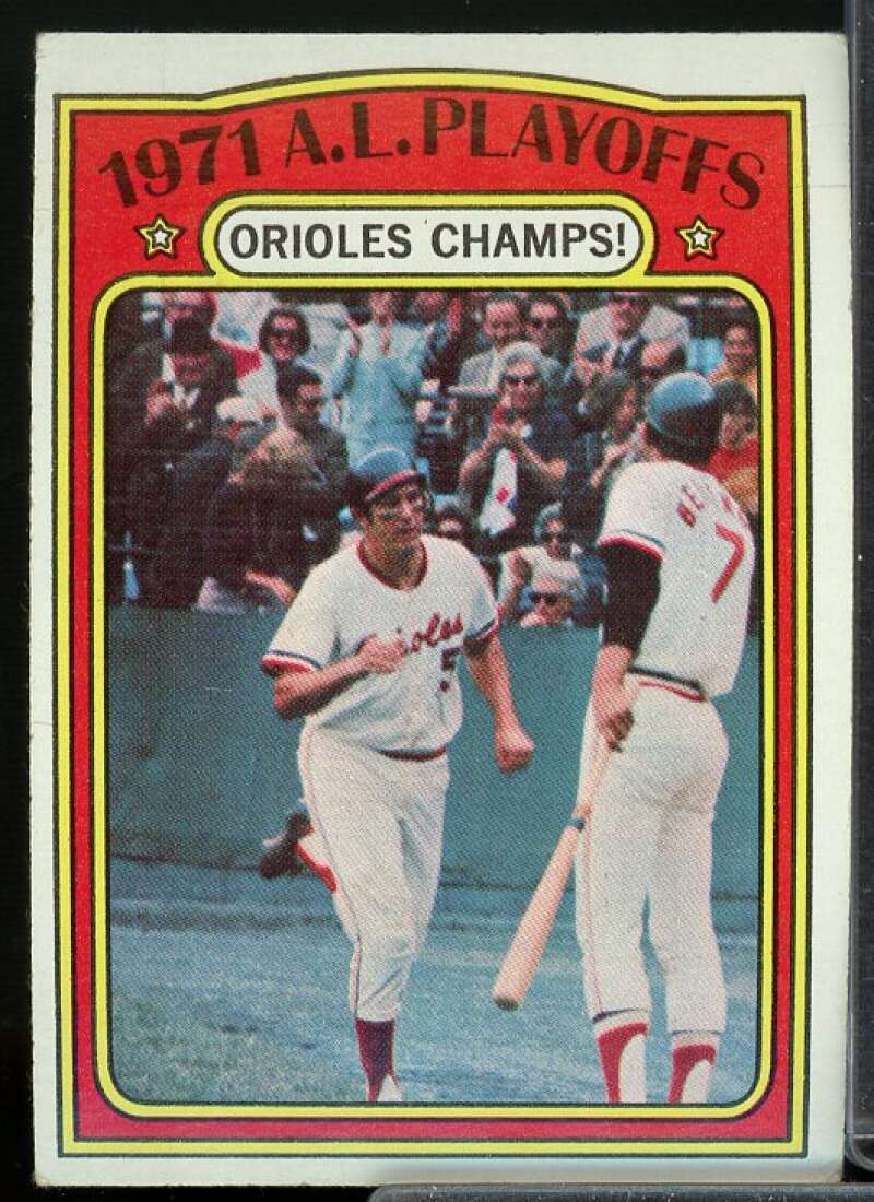 AL Playoffs/Orioles Champs/Brooks Robinson Card 1972 Topps #222  Image 1