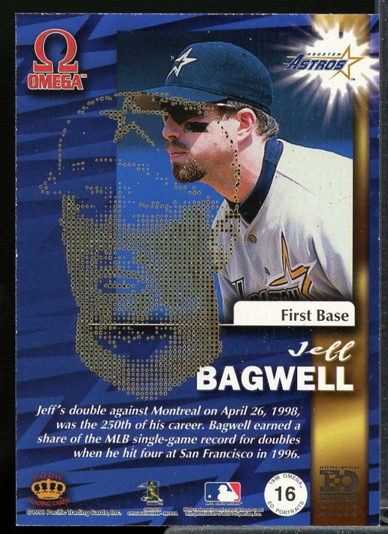 Jeff Bagwell Card 1998 Pacific Omega EO Portraits #16  Image 2