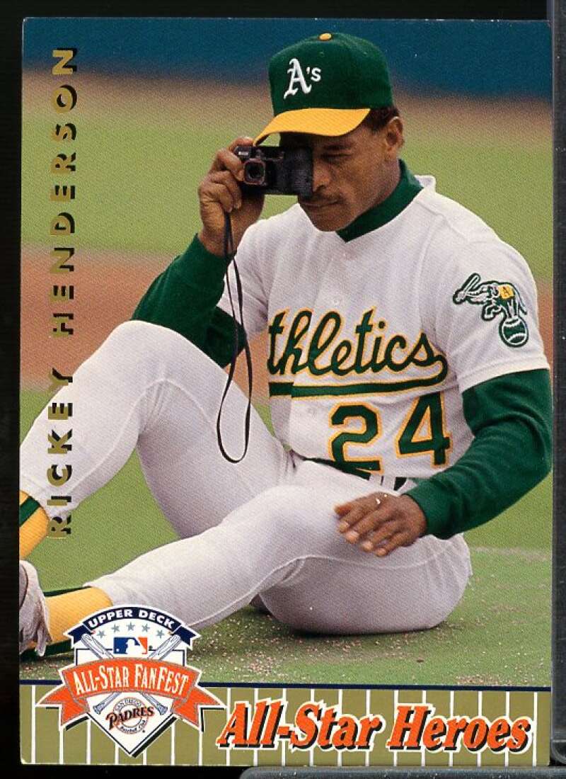 Rickey Henderson Card 1992 Upper Deck FanFest Gold #27  Image 1