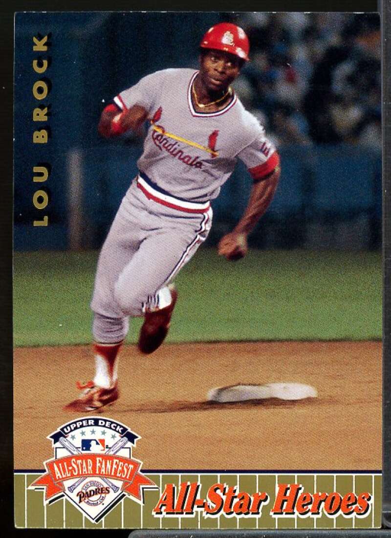 Lou Brock Card 1992 Upper Deck FanFest Gold #48  Image 1