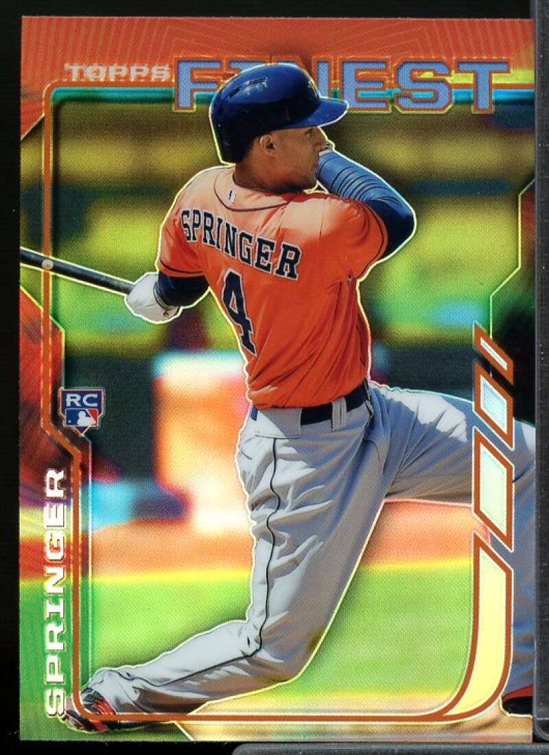 George Springer Rookie Card 2014 Finest Orange Refractors #39  Image 1
