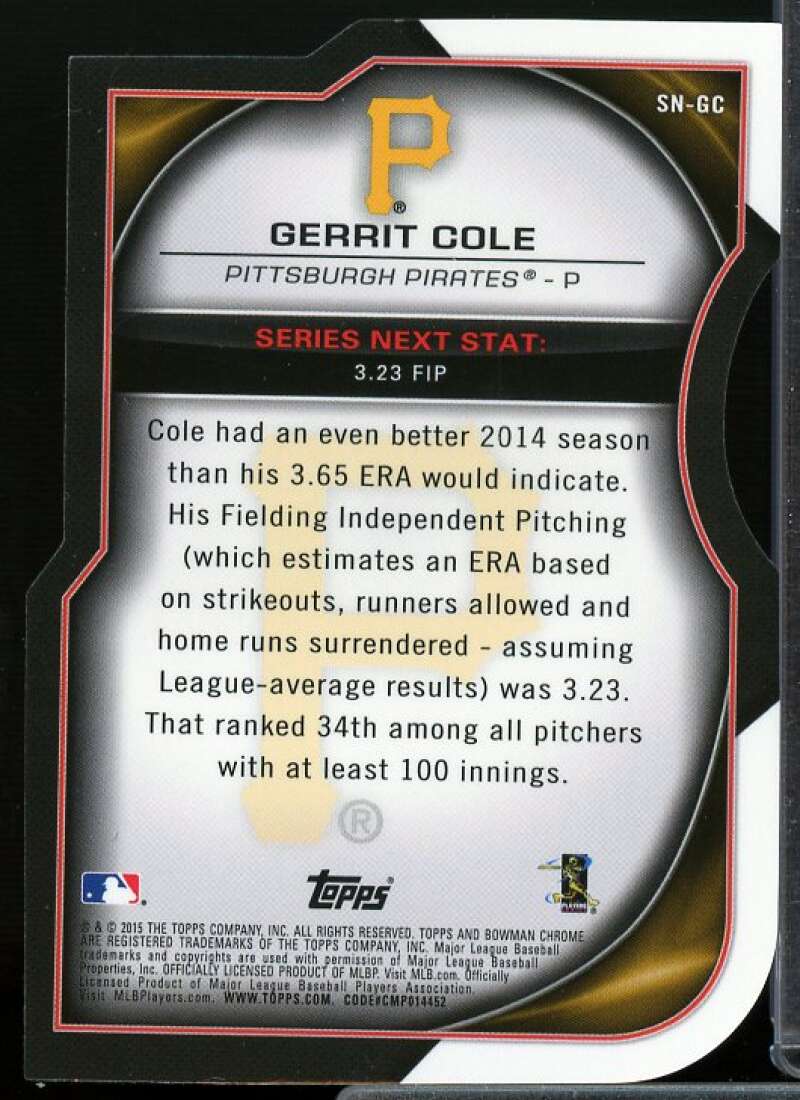 Gerrit Cole Card 2015 Bowman Chrome Series Next Die Cuts #SNGC  Image 2