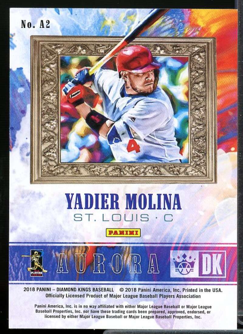 Yadier Molina Card 2018 Diamond Kings Aurora #2  Image 2