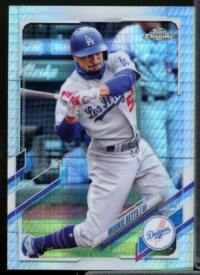 Mookie Betts 2021 Topps Chrome Black and White Mini-Diamond Refractors #100  Image 1