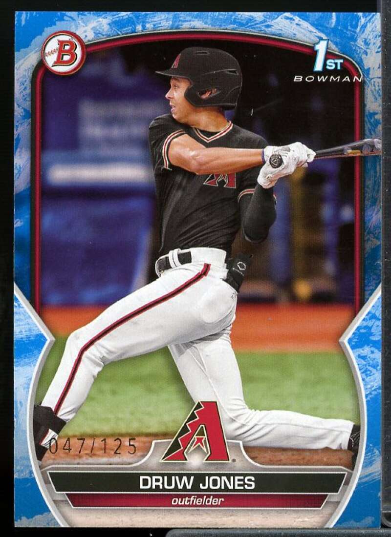 Druw Jones Rookie Card 2023 Bowman Prospects Blue Pattern #BP25  Image 1