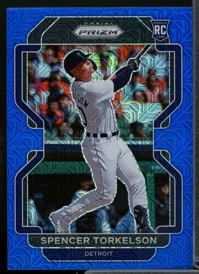 Spencer Torkelson Rookie Card 2022 Panini Prizm Prizms Blue Mojo #43  Image 1