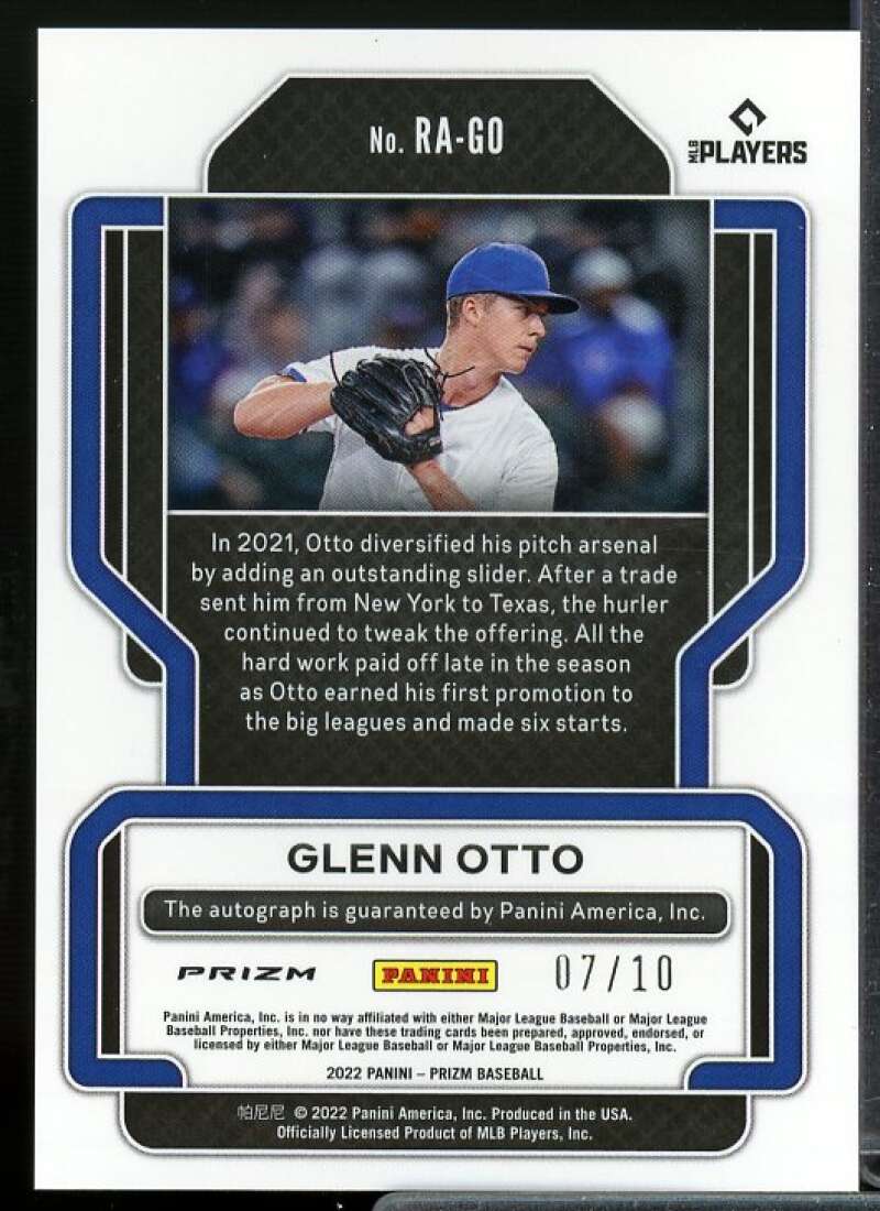 Glenn Otto Rookie Card 2022 Panini Prizm Rookie Autographs Prizms Gold #4  Image 2