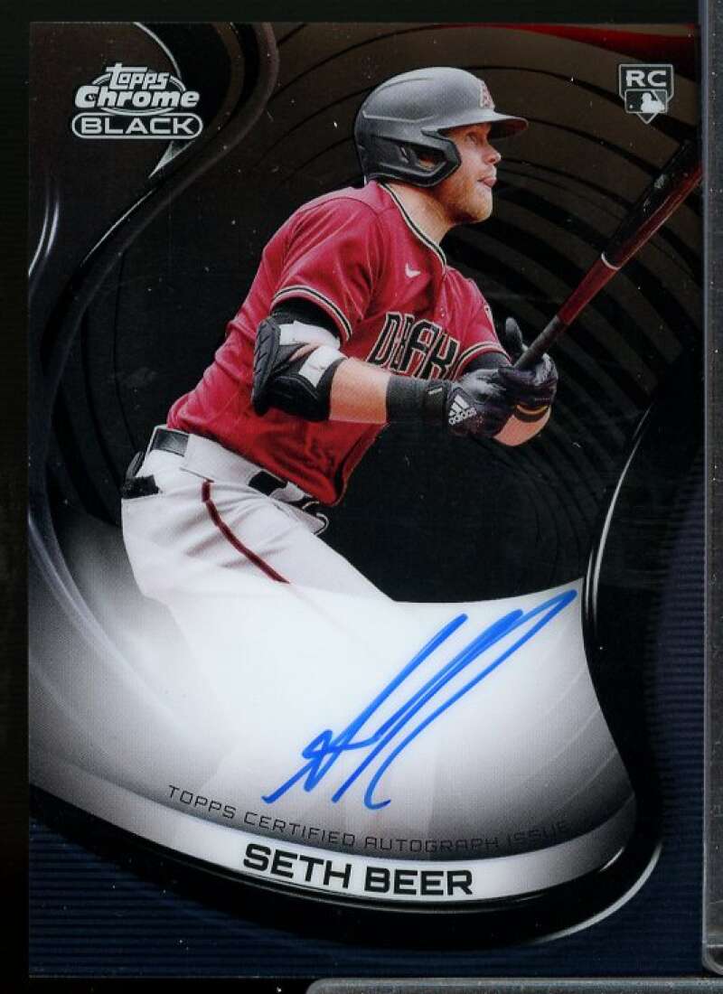 Seth Beer Rookie Card 2022 Topps Chrome Black Autographs #CBASBE  Image 1