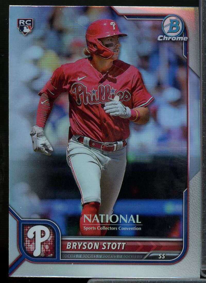 B. Stott 2022 Bowman Chrome National Convention Wrapper Redemption AU #NSCCBS  Image 1