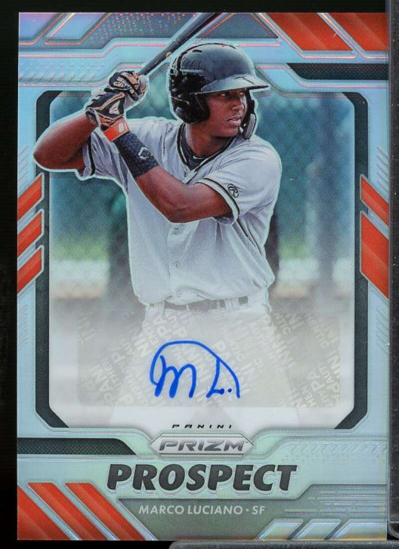 Marco Luciano Rookie Card 2020 Panini Prizm Prospect Signatures #12  Image 1