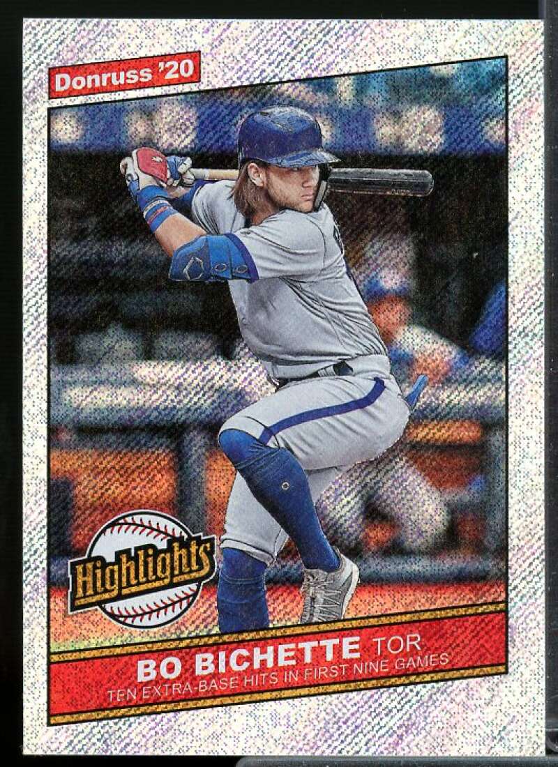 Bo Bichette Rookie Card 2020 Donruss Highlights Rapture #12  Image 1