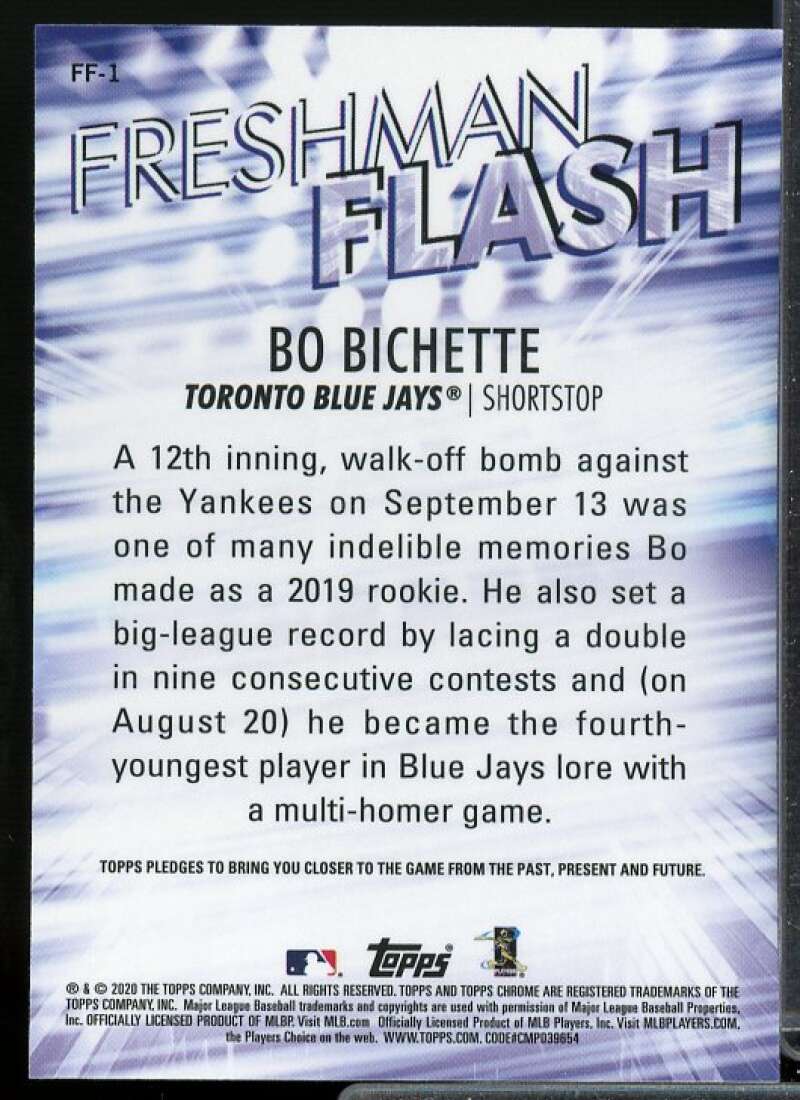 Bo Bichette Rookie Card 2020 Topps Chrome Freshman Flash #FF1  Image 2