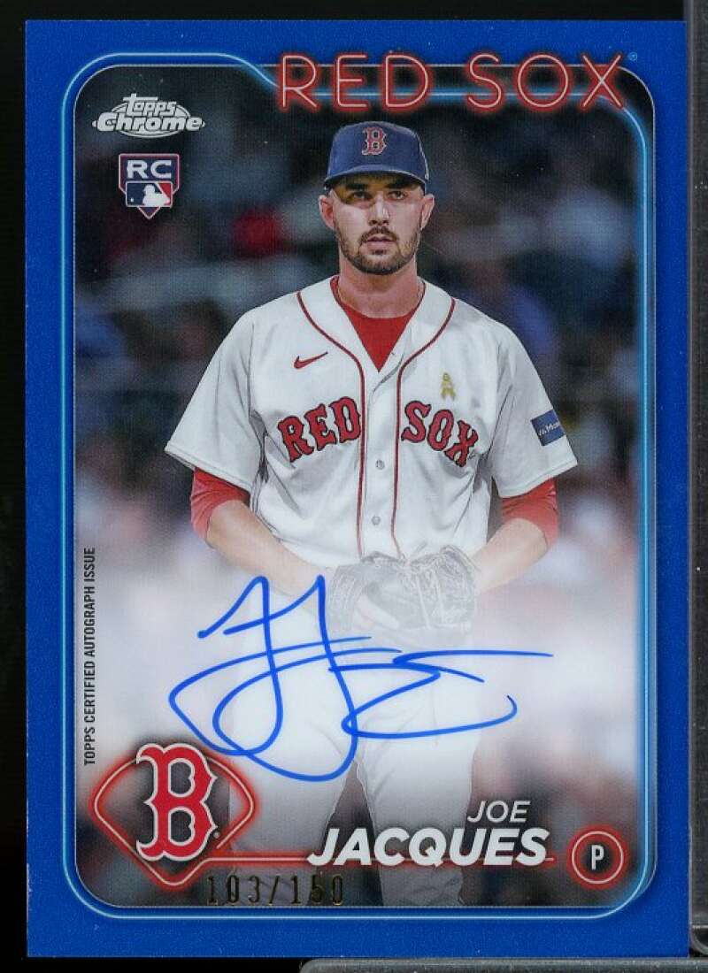 Joe Jacques Card 2024 Topps Chrome Rookie Autographs Blue Refractors #RAJJQ  Image 1