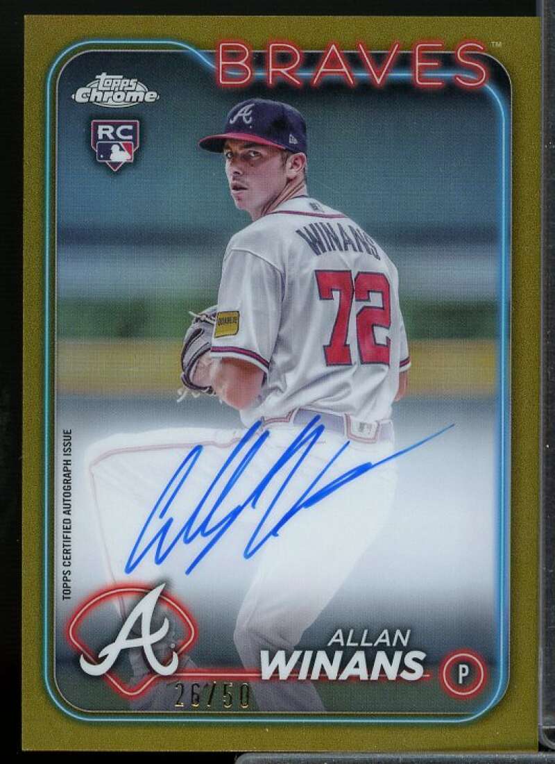 Allan Winans Card 2024 Topps Chrome Rookie Autographs Gold Refractors #RAAWS  Image 1