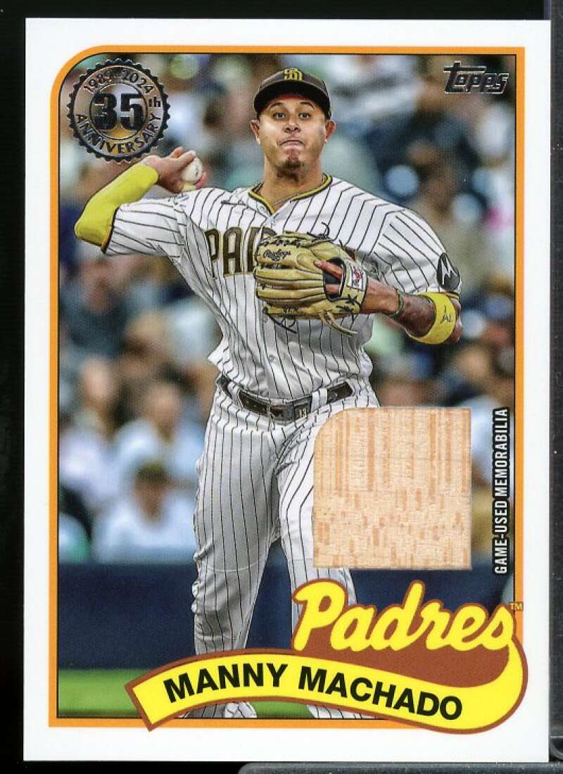 Manny Machado Card 2024 Topps '89 Topps Relics #89BRMM  Image 1