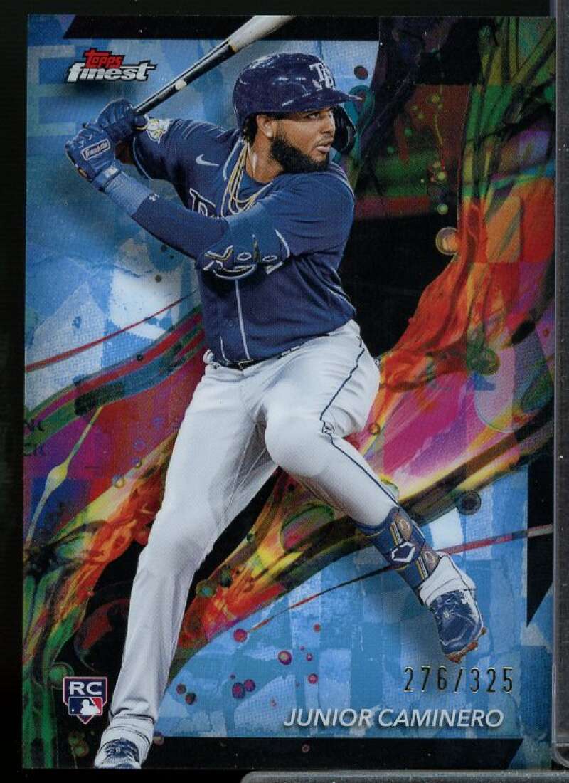 Junior Caminero Rookie Card 2024 Finest Sky Blue Refractors #24  Image 1