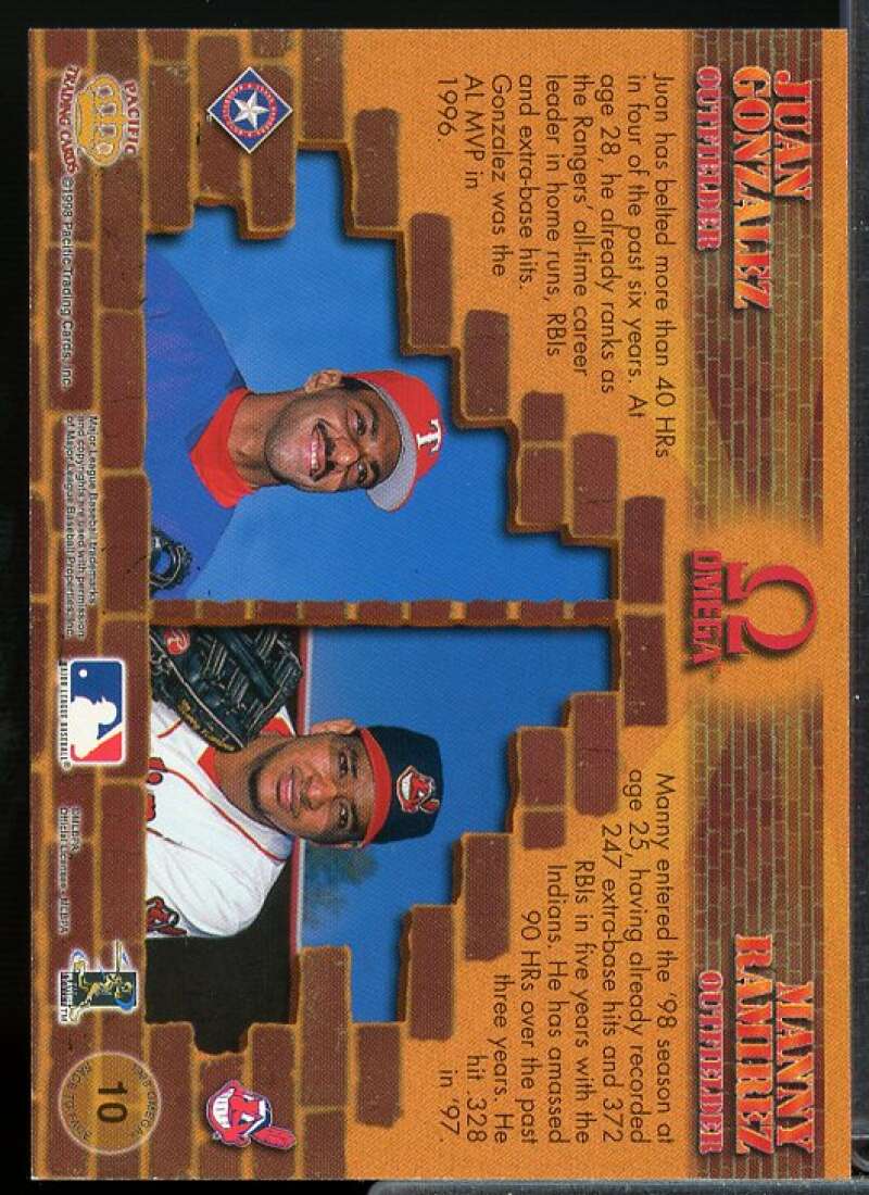 J.Gonzalez/M.Ramirez Card 1998 Pacific Omega Face To Face #10  Image 2