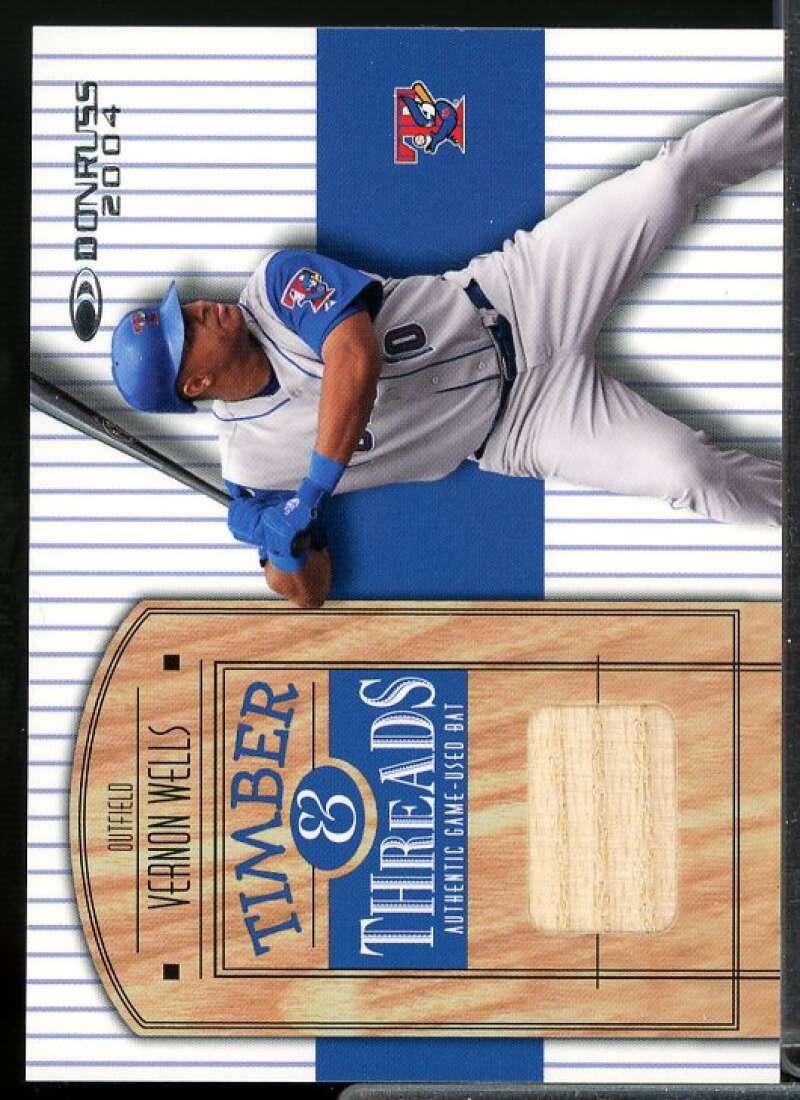 Vernon Wells Bat Card 2004 Donruss Timber Threads #TT39  Image 1