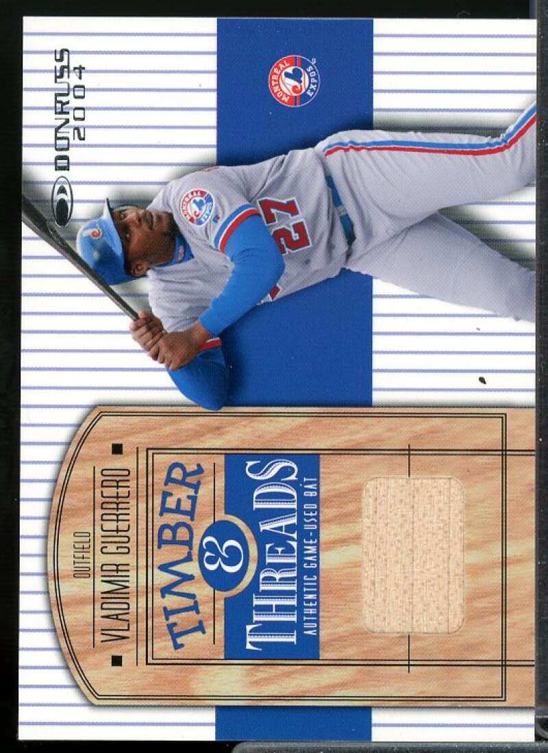 Vladimir Guerrero Bat Card 2004 Donruss Timber Threads #TT40  Image 1