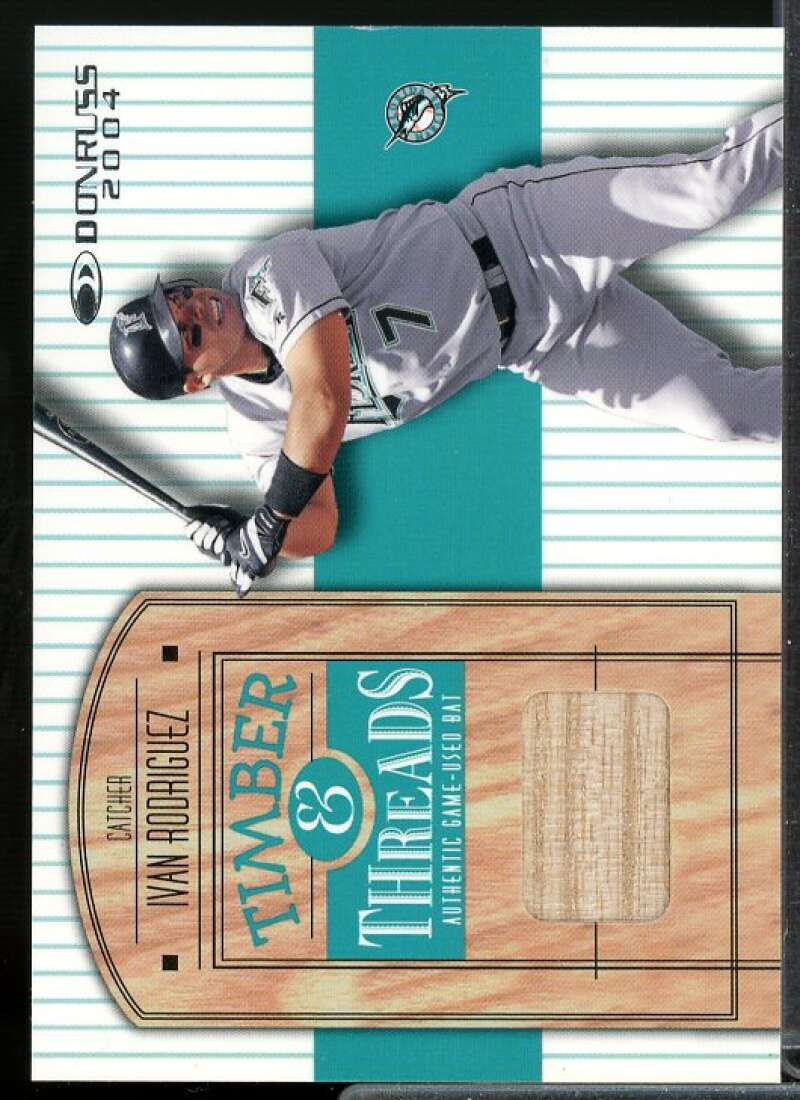 Ivan Rodriguez Bat Card 2004 Donruss Timber Threads #TT25  Image 1