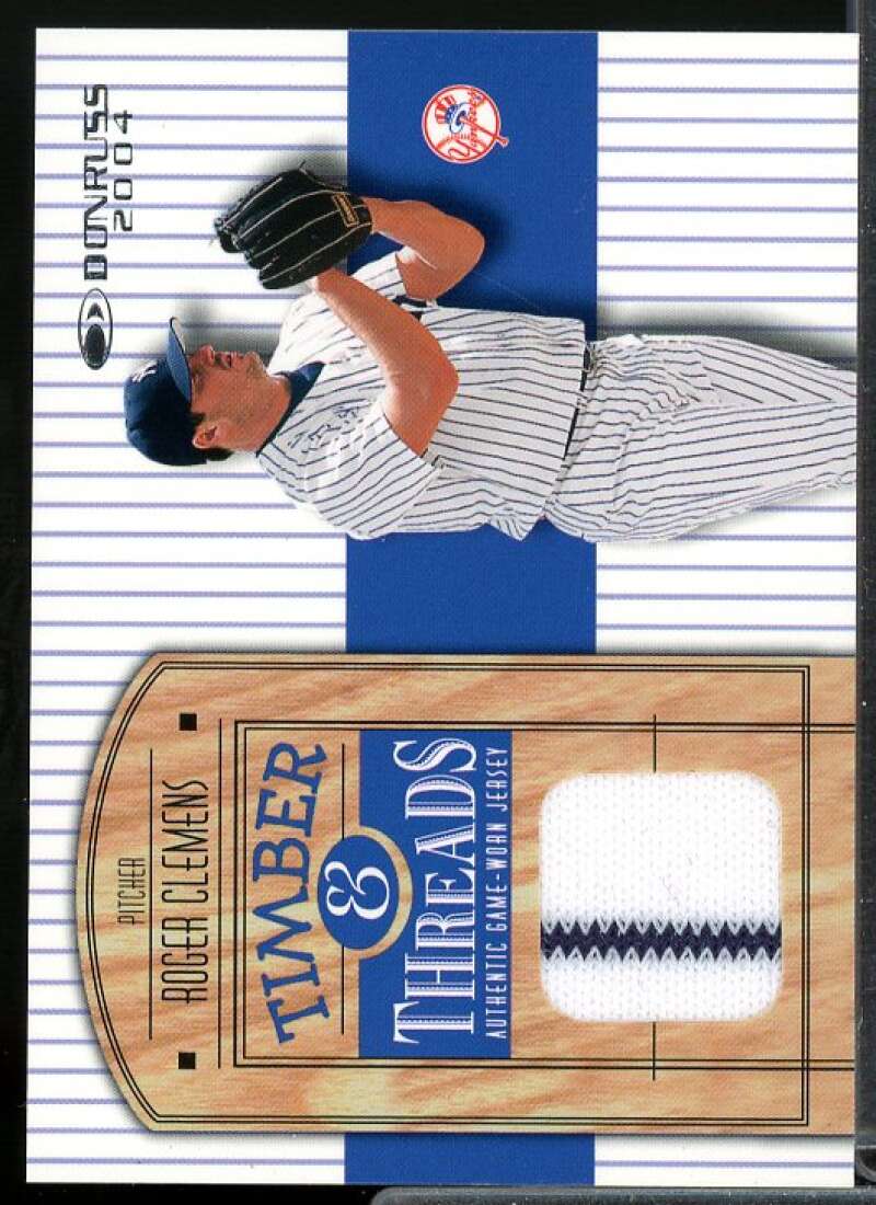 Roger Clemens Jsy Card 2004 Donruss Timber Threads #TT17  Image 1