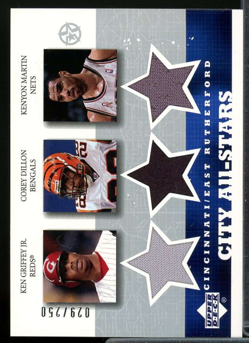Griffey/Dillon/K.Martin 2002-03 UD SuperStars City All-Stars Triple Jersey #JCK  Image 1