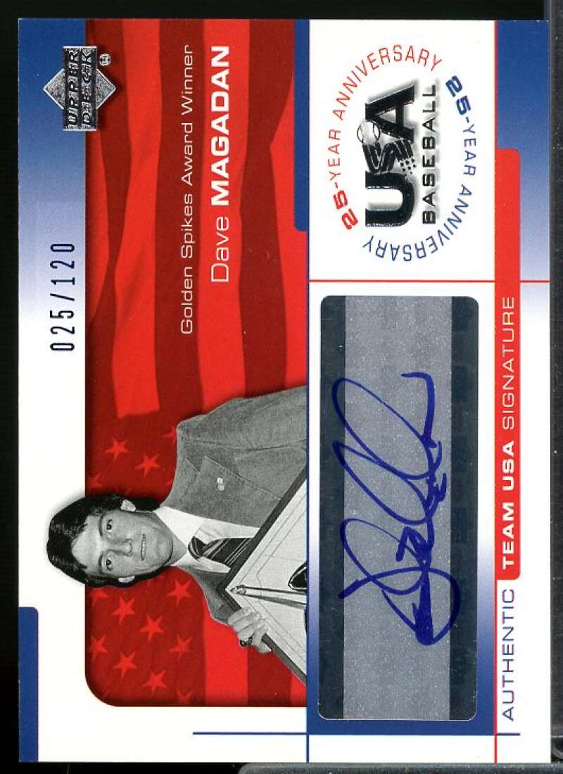Dave Magadan Card 2004 USA Baseball 25th Anniversary Signatures Blue Ink #MAG  Image 1