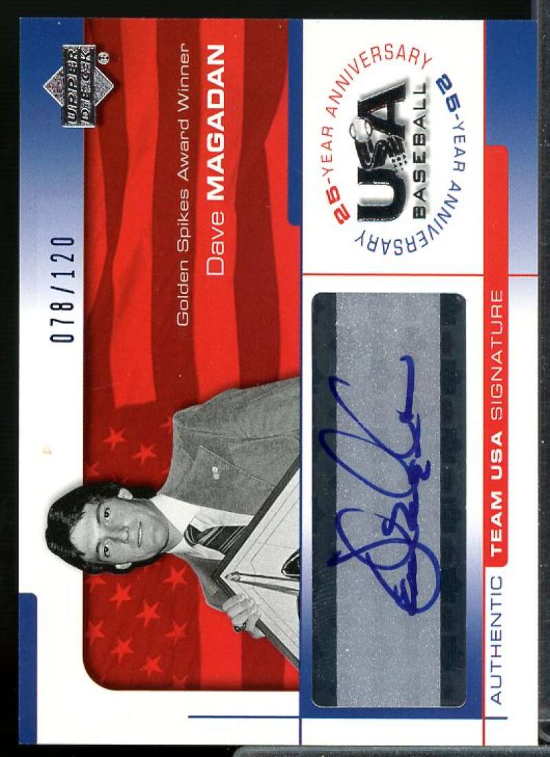 Dave Magadan Card 2004 USA Baseball 25th Anniversary Signatures Blue Ink #MAG  Image 1