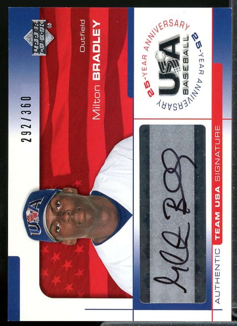 Milton Bradley 2004 USA Baseball 25th Anniversary Signatures Black Ink #BRAD  Image 1