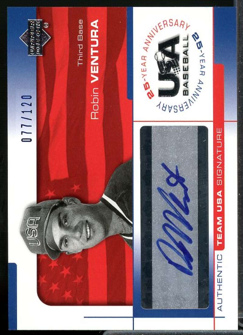 Robin Ventura Card 2004 USA Baseball 25th Anniversary Signatures Blue Ink #VENT  Image 1