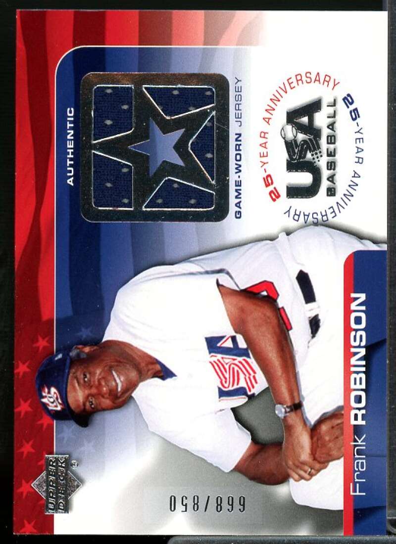 Frank Robinson Card 2004 USA Baseball 25th Anniversary Game Jersey #FR  Image 1