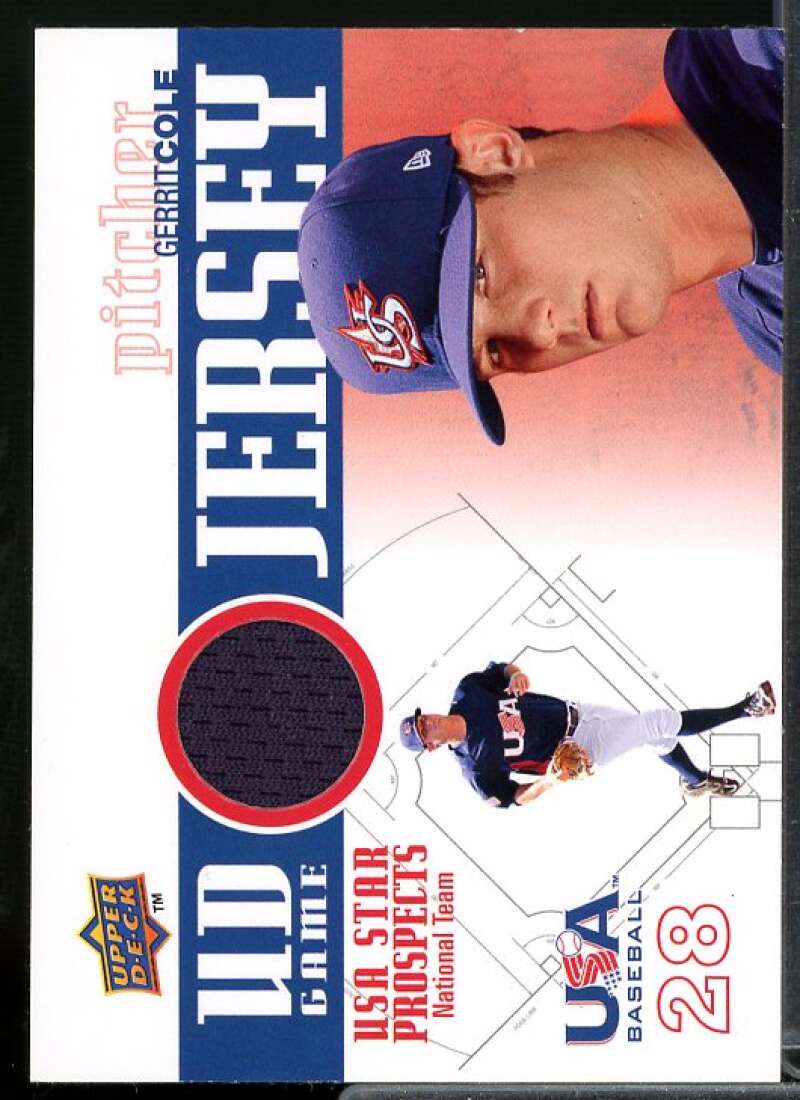 Gerrit Cole Card 2009 Upper Deck Signature Stars USA Star Prospects Jerseys #25  Image 1