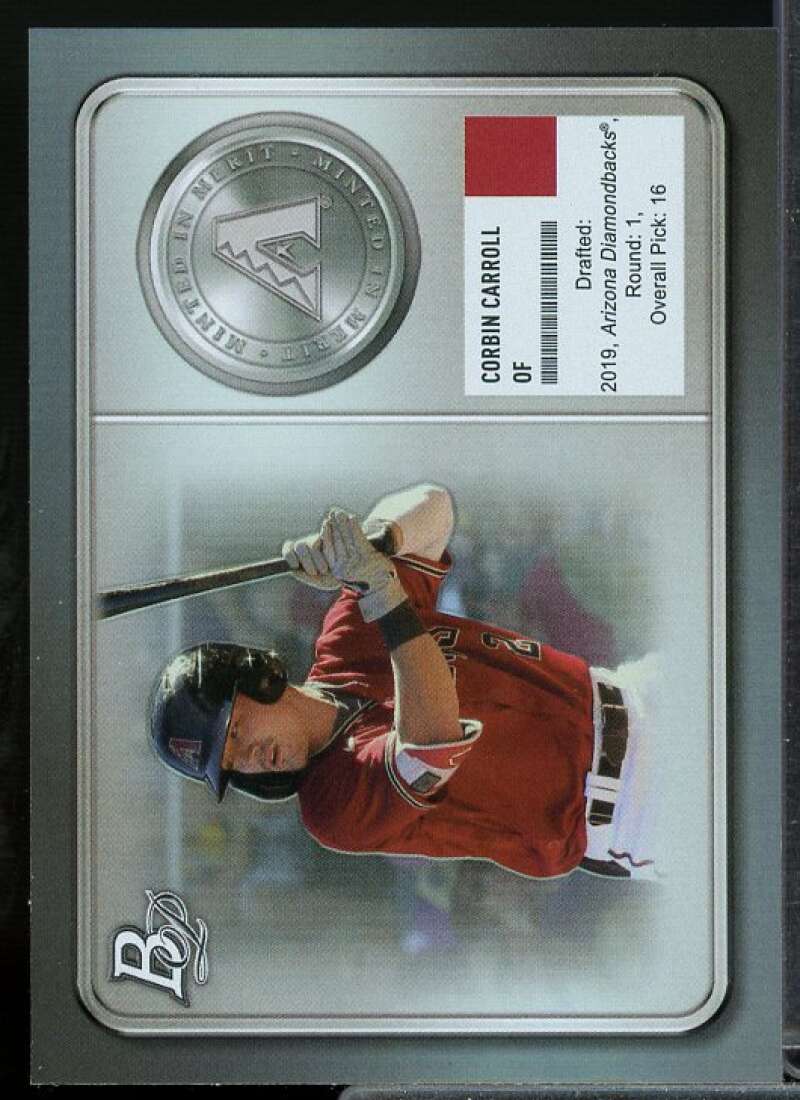Corbin Carroll Rookie Card 2022 Bowman Platinum Minted in Merit #MM1  Image 1