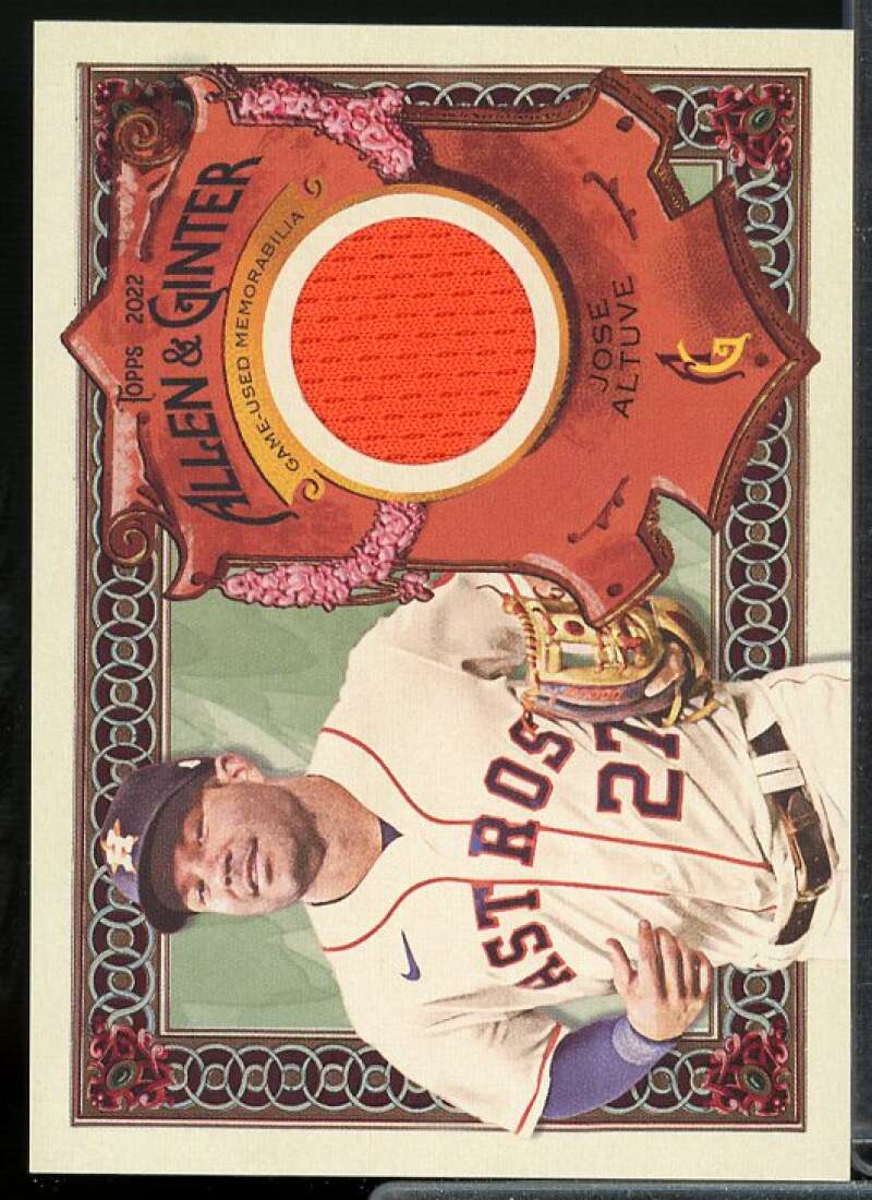 Jose Altuve Card 2022 Topps Allen and Ginter Relics #AGRAJA  Image 1