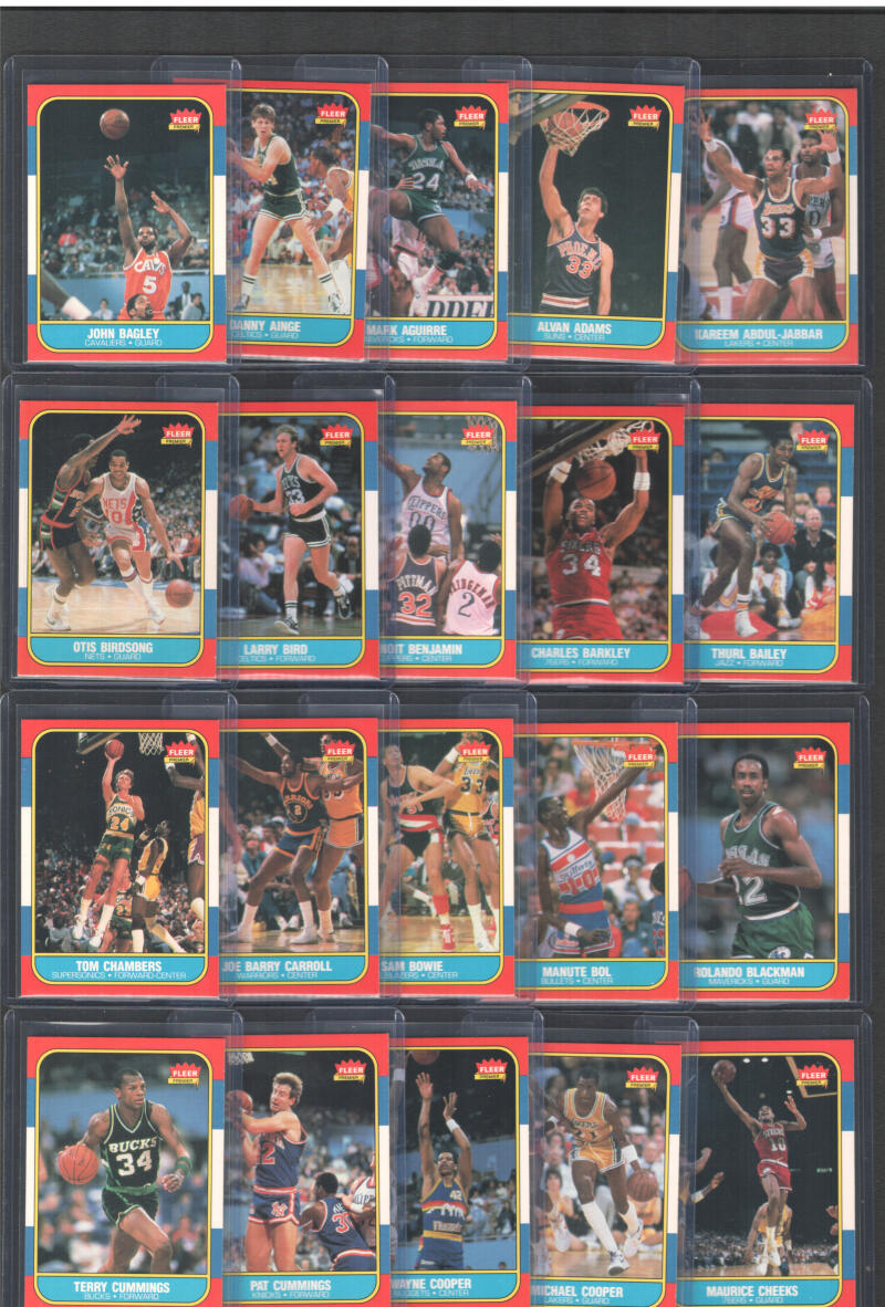 1986-87 Fleer Complete Set 1-132 w/Stickers Michael Jordan Rookie BGS BCCG 9 Image 2
