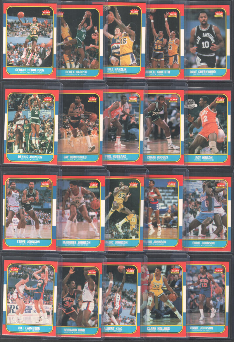 1986-87 Fleer Complete Set 1-132 w/Stickers Michael Jordan Rookie BGS BCCG 9 Image 4