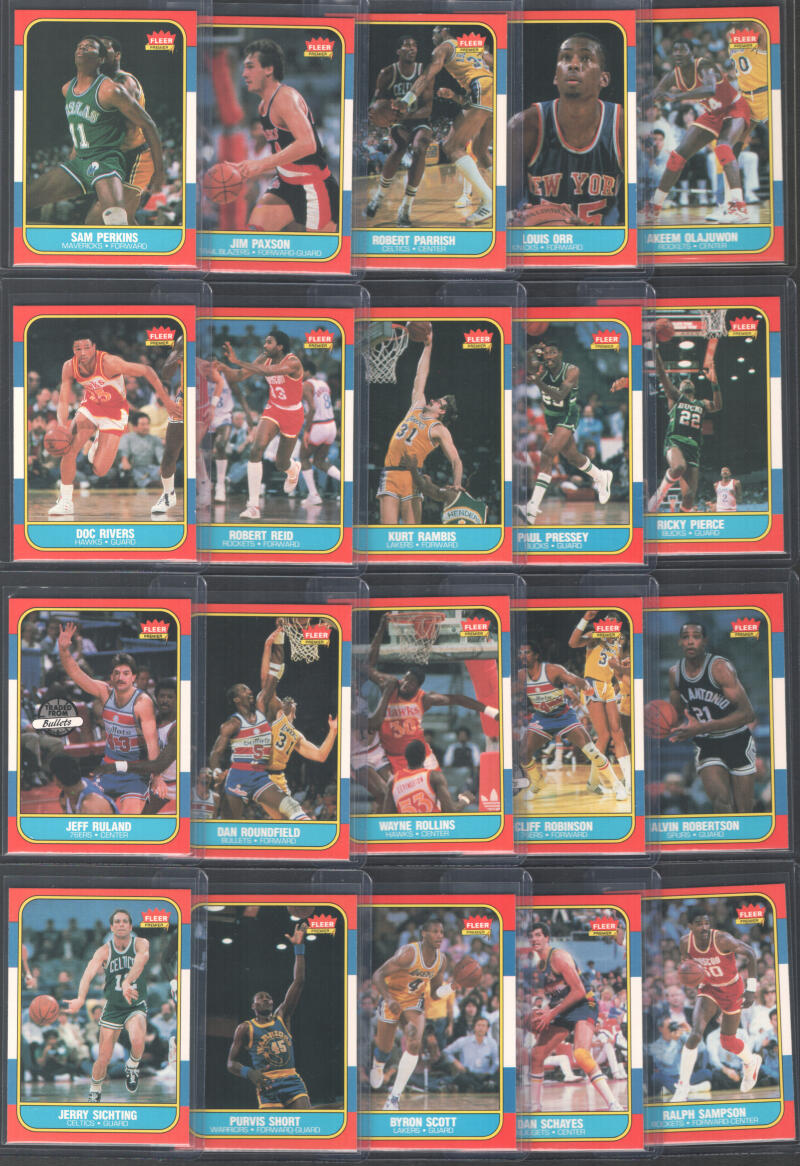 1986-87 Fleer Complete Set 1-132 w/Stickers Michael Jordan Rookie BGS BCCG 9 Image 6