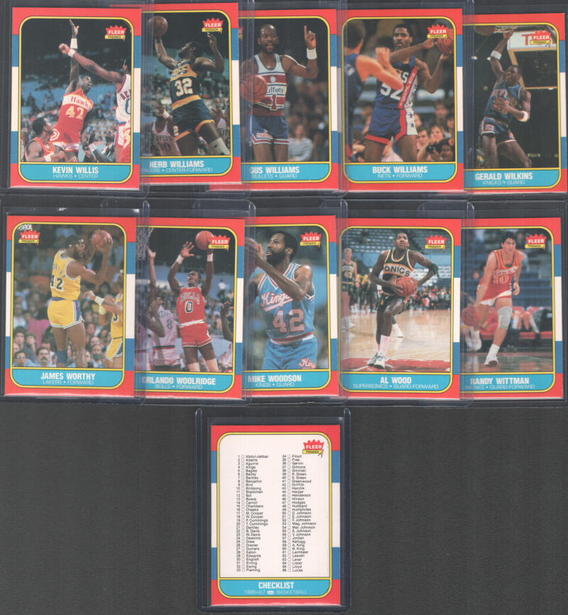 1986-87 Fleer Complete Set 1-132 w/Stickers Michael Jordan Rookie BGS BCCG 9 Image 8