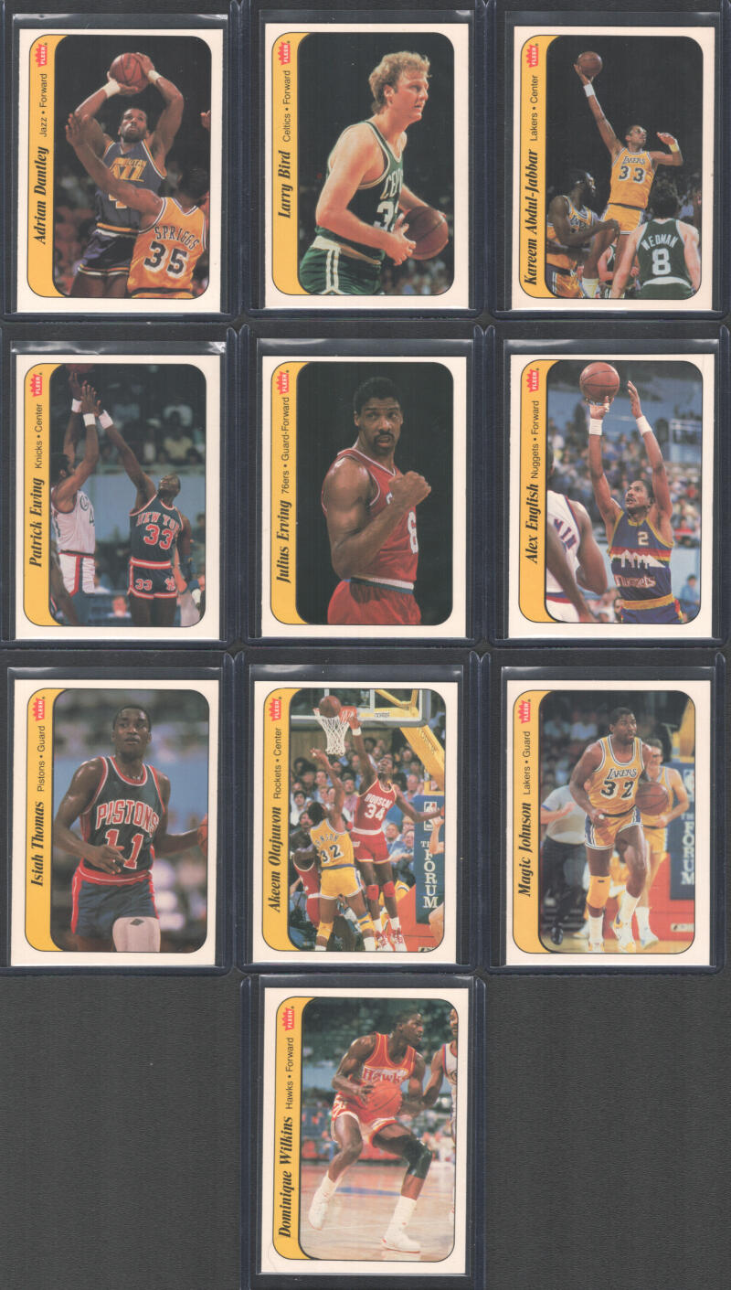 1986-87 Fleer Complete Set 1-132 w/Stickers Michael Jordan Rookie BGS BCCG 9 Image 9